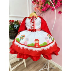 Vestido Infantil Chapeuzinho Vermelho C/ Capuz