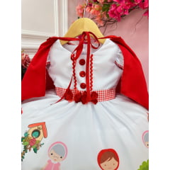 Vestido Infantil Chapeuzinho Vermelho C/ Capuz