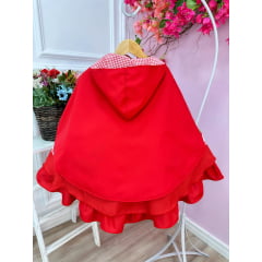 Vestido Infantil Chapeuzinho Vermelho C/ Capuz