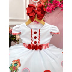 Vestido Infantil Chapeuzinho Vermelho C/ Capuz