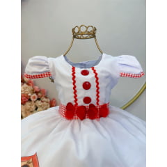 Vestido Infantil Chapeuzinho Vermelho C/ Capuz