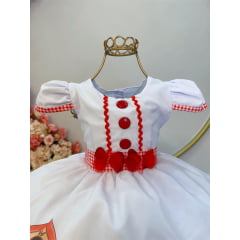 Vestido Infantil Chapeuzinho Vermelho C/ Capuz