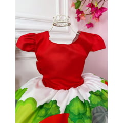 Vestido Infantil Vermelho Com Capuz