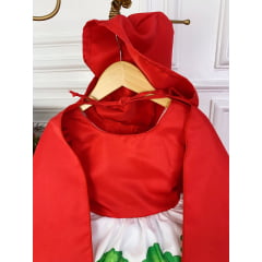 Vestido Infantil Vermelho Com Capuz