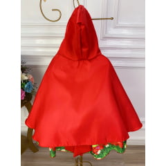 Vestido Infantil Vermelho Com Capuz