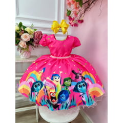 Vestido Infantil Divertidamente Rosa Chiclete C/ Pérolas