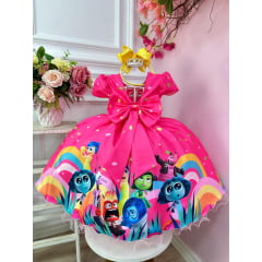 Vestido Infantil Divertidamente Rosa Chiclete C/ Pérolas