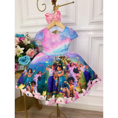 Vestido Infantil Família Madrigal Mirabel Encanto Princesa