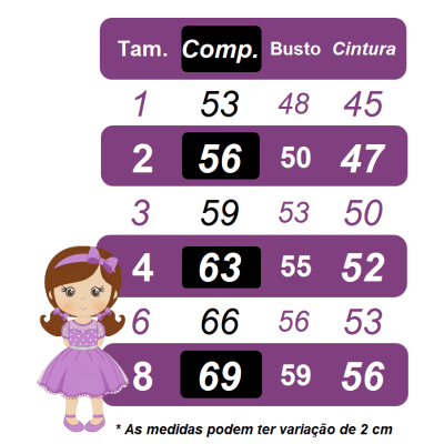 Vestido Infantil Lilás da Princesa Sofia Saia C/ Glitter e Led Festas