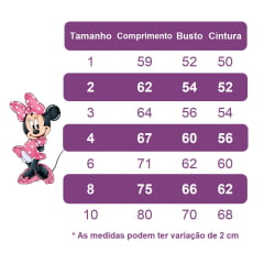 Vestido Infantil Minnie Rosa Cinto de Pérolas C/ Tiara