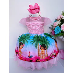 Vestido De Festa Infantil Moana Baby Rosa - vestidocas - Vestido Infantil -  Magazine Luiza