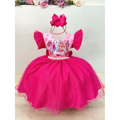 Vestido Infantil Patrulha Canina Sky Pink Festas