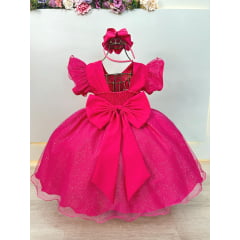Vestido Infantil Patrulha Canina Sky Pink Festas