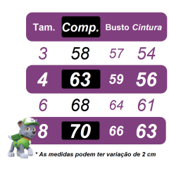 Vestido Infantil Patrulha Canina Sky Pink Festas