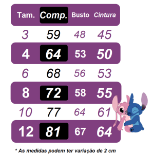 Vestido Infantil Pink Lilo Stitch e Angel Apaixonados Festas