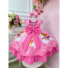 Vestido Infantil Pratulha Canina Skye C/ Pérolas Festas