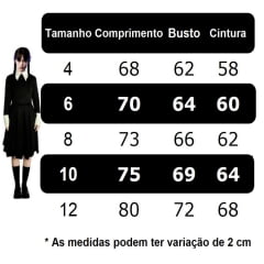 Fantasia Wandinha Infantil Preto Com Babados Luxo
