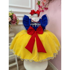 Vestido Infantil Princesa C/ Babados Strass