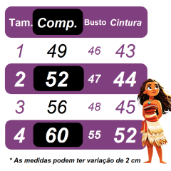 Vestido Infantil Princesa Moana Baby Azul C/ Laço Festa Luxo