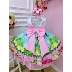 Vestido Infantil Princesa e o Sapo no Bosque Festas