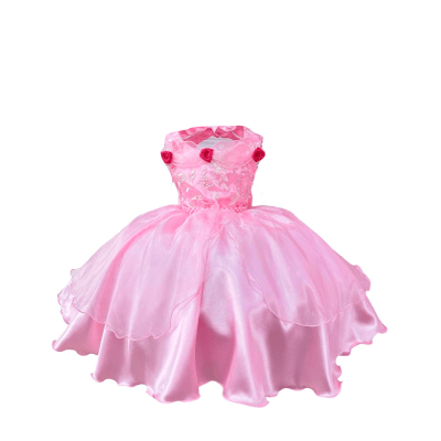 Vestido Infantil Princesas Bela Adormecida Aurora C/ Renda