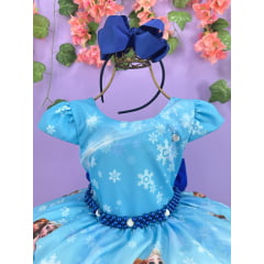 Vestido Infantil Princesas Frozen Anna Elsa Olaf Festas