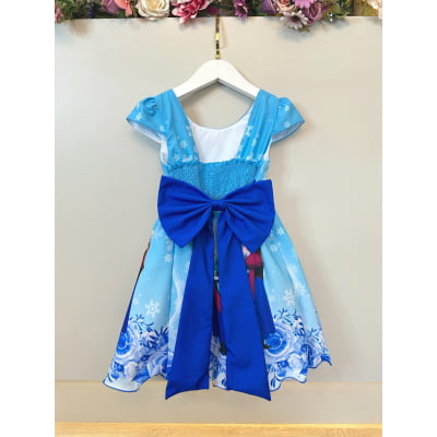 Vestido Infantil Princesas Frozen Anna Elsa Olaf Festas
