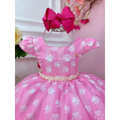 Vestido Infantil Rosa da Patrulha Canina Sky Festas