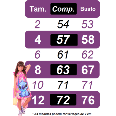 Vestido Infantil Rosa Lilo e Stitch Luxo Festas