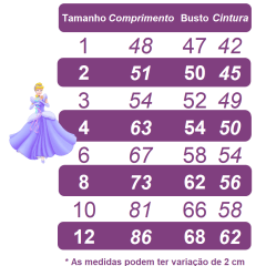 Vestido Infantil Sofia Rapunzel Lilás Aplique Flor Princesas