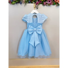 Vestido Infantil Azul Claro Jardim Encantado Daminha Festas