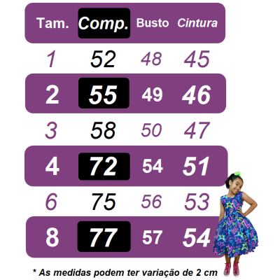 Vestido Infantil Azul Royal Jardim Encantado C/ Renda Festas