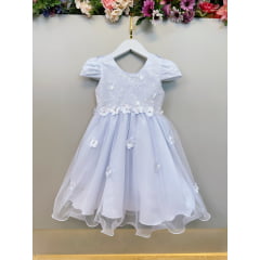 Vestido Infantil Branco Jardim Encantado Festa C/ Renda Luxo