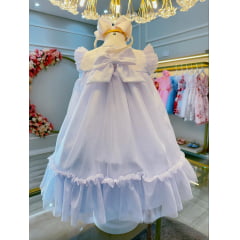Vestido Infantil Branco Jardim Encantado Luxo