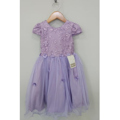 Vestido Infantil Jardim Encantado Com Renda Lilás Festas Vestido Infantil Jardim Encantado Com Renda Lilás Festas