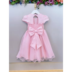 Vestido Infantil Rosa Claro Jardim Encantado Daminha Festas