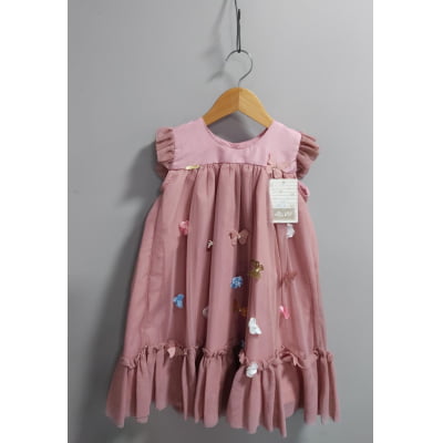 Vestido Infantil Rose Jardim Encantado Luxo Vestido Infantil Rose Jardim Encantado Luxo