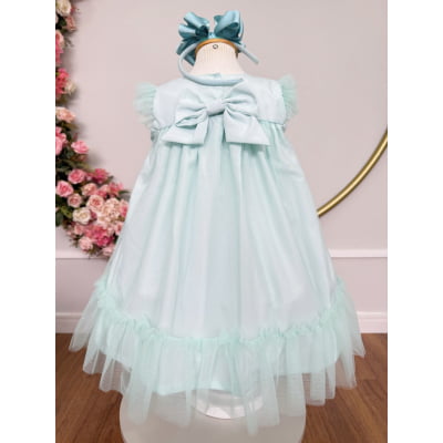 Vestido Infantil Verde Jardim Encantado Luxo