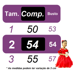 Vestido Infantil Vermelho Escuro Jardim Encantado Luxo