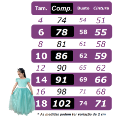 Vestido Infantil Azul Claro Saia Off Formatura Casamentos