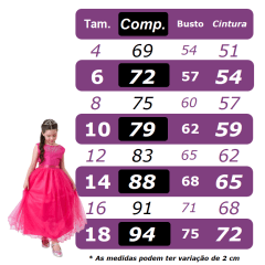 Vestido Infantil Pink C/ Apliques Flores e Borboletas Festas