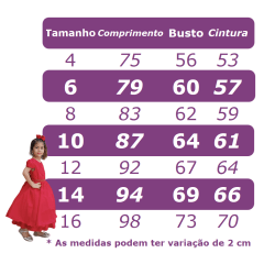 Vestido Infantil Vermelho Damas C/ Renda e Aplique Borboletas