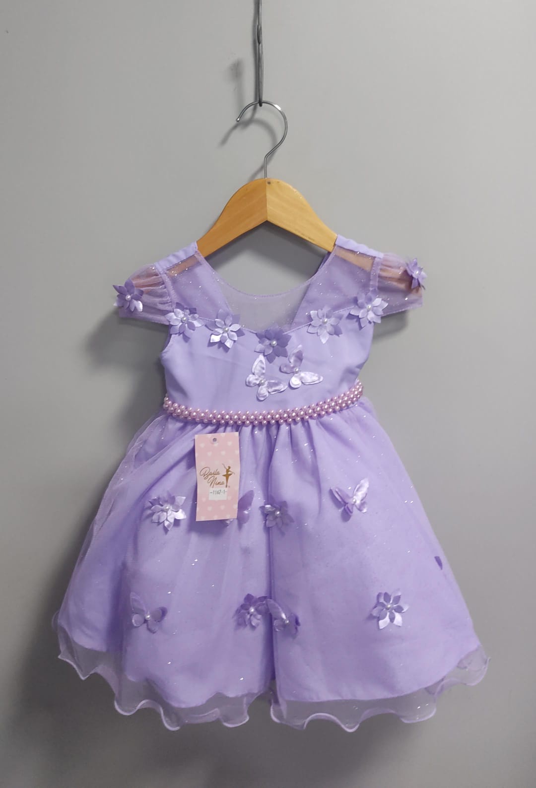 Vestido Infantil Lilás Jardim Encantado Festas Luxo