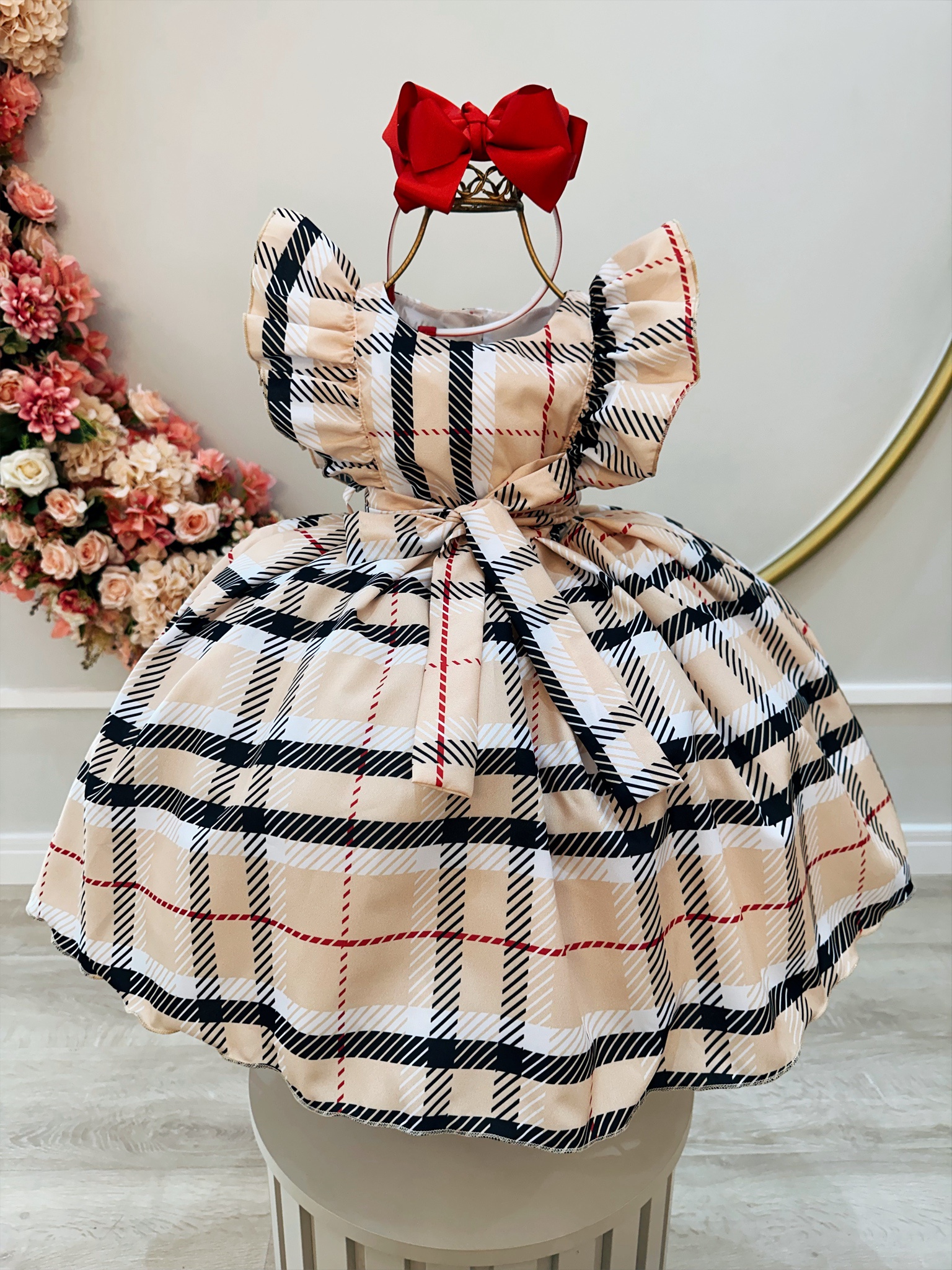 Burberry xadrez niña best sale