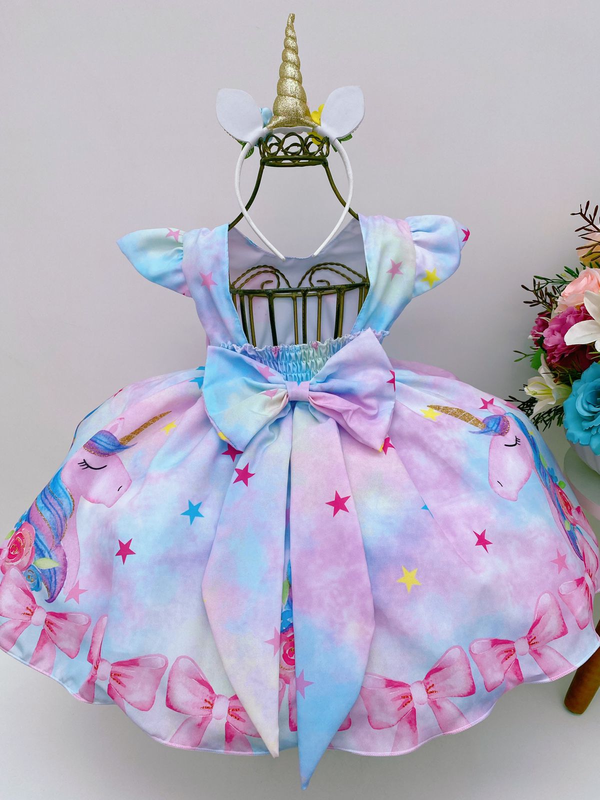 Vestido Infantil Tay Day Sereia Luxo Festa Princesa - Rosa Charmosa Atacado