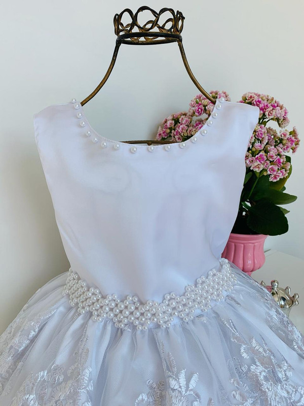 Vestido Infantil Azul Bebê Princesa Festa Luxo Aniversário - Rosa Charmosa  Atacado