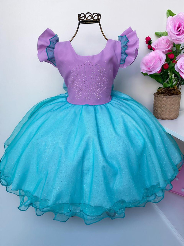 Vestido Infantil Princesa Sofia Luxo Festa Aniversário - Rosa Charmosa  Atacado