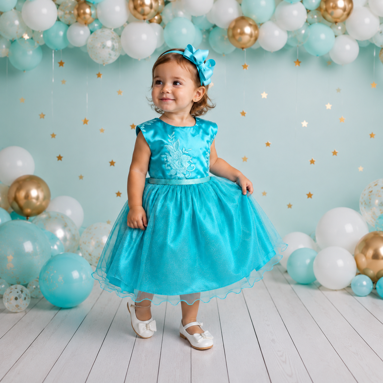 Vestido Infantil Verde Renda Busto Cinto Strass Luxo