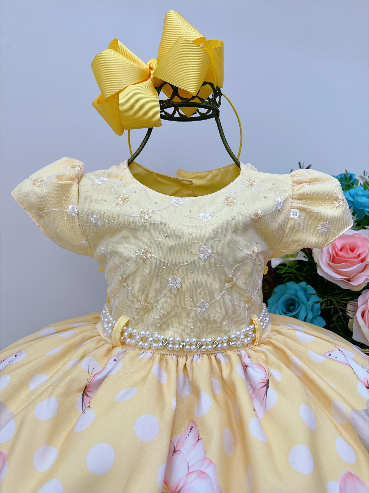 Vestido Infantil Princesas da Disney Rosa Bebê Floral Luxo - Rosa Charmosa  Atacado