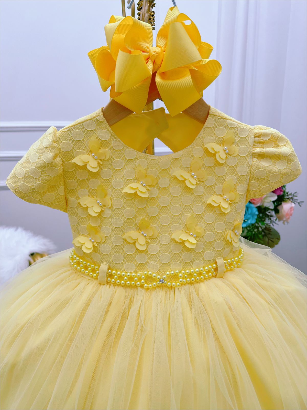 Vestido infantil best sale amarelo e preto